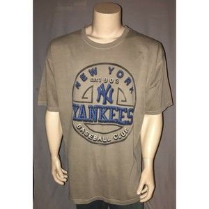 New York Yankees Est 1903 T Shirt Mens 2X-Large Cotton Khaki